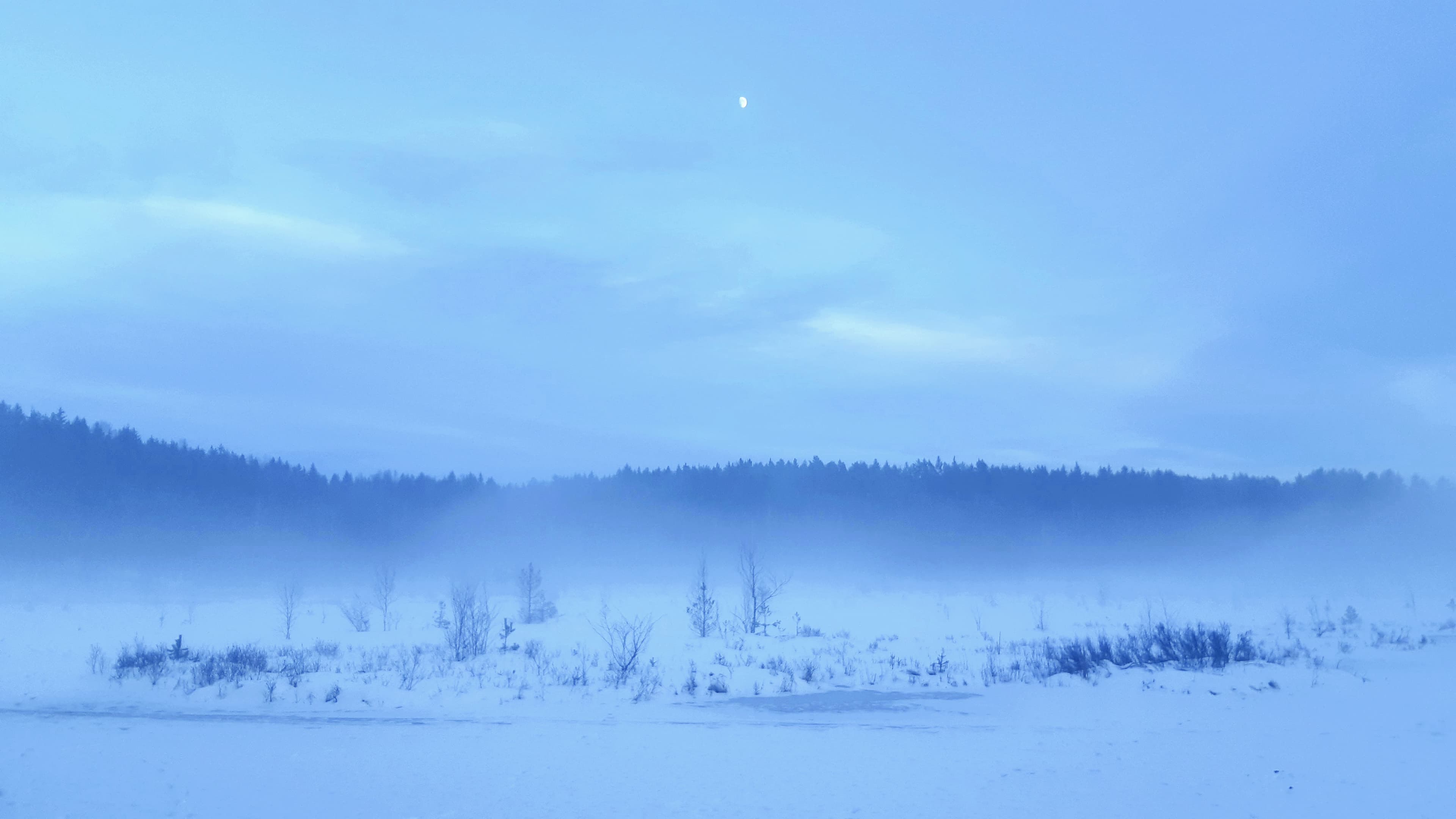 Vinterlandskap på truger